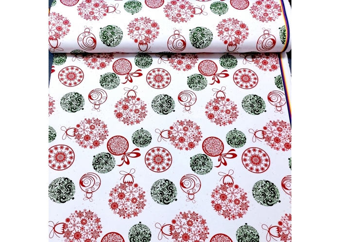 CHRISTMAS - tkanina dekoracyjna OBRUSOWA PLAMOODPORNA 160cm